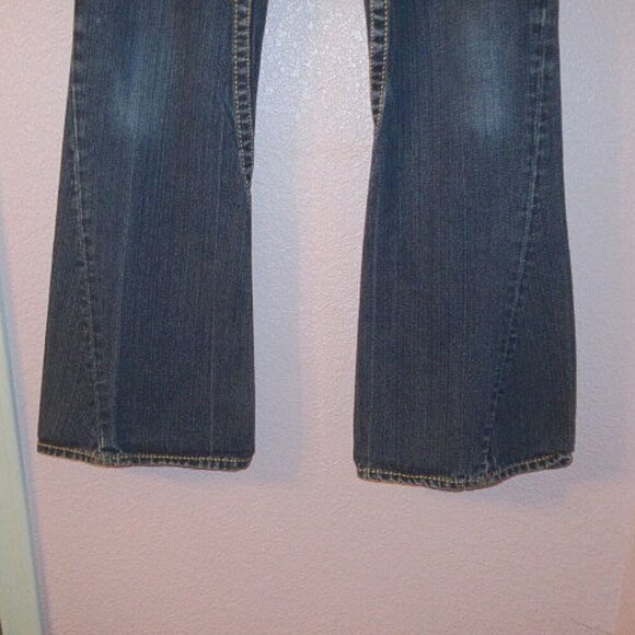 Vtg True Religion Disco Joey Big T Flare Jeans Size 28 Twisted Flap Low Rise USA - Picture 11 of 12